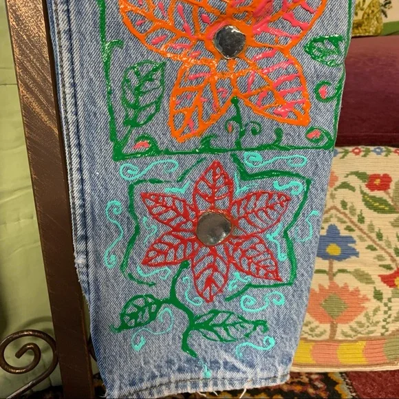 80s Levi’s 501’s Thrashed/Embellished - Picture 8 of 14